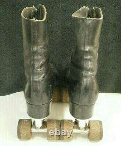 Vtg RIEDELL Red Wing Boots ROLLER SKATES Sure-Grip Olympian Size 8 Plates FO-MAC