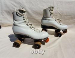 Vtg Riedell 297R Size 6.5 Womens White roller skates Made in USA