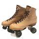 Vtg Riedell Red Wing Roller Skates Size Men 9 Womens 10.5 Tan Leather Sure Grip