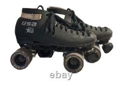 Vtg Riedell Sunlite 2 USA Speed Derby Roller Skates B62 Speed Wheels Size 5 EUC
