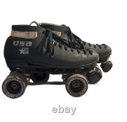 Vtg Riedell Sunlite 2 USA Speed Derby Roller Skates B62 Speed Wheels Size 5 EUC