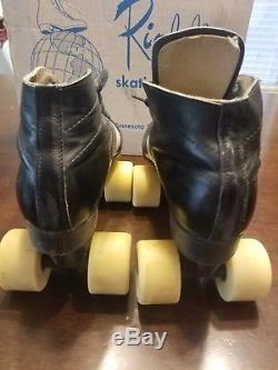 Vtg Roller Skates Riedell Red Wing Leather MENS WOMENS SIZE 7