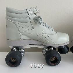 Vtg Womens Sure Grip Aerobiskate Riedell 795 Roller Skates Size 7 USA Mint Gray