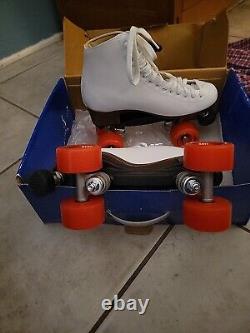 WOMEN'S VTG RIEDELL Roller Skates Indoor #111W White size 9 NEW IN BOX