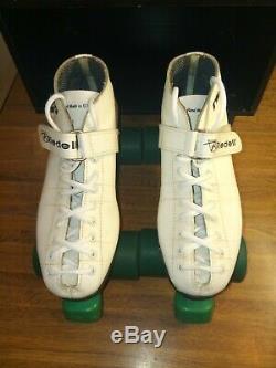WOW! Riedell rs-1000 Roller Skates Sunlite II Plates Sure Grip Womens Sz 8