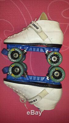 White Roller Skates Riedell Model RS-1000. Size 7 1/2