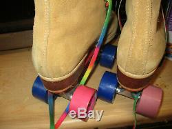Women Riedell Suede Size 9 Roller Skates Heel to toe 10 3/16 No More Rentals