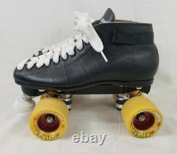 Women's Size 6 Riedell 595 Roller Speed Skates with Black Plates + SureGrip Wheels