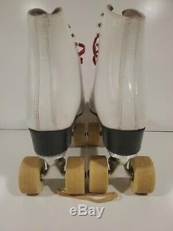 Women's Vintage Riedell Roller Skates Sure Grip Olympian 60 Belair wheels Sz 10